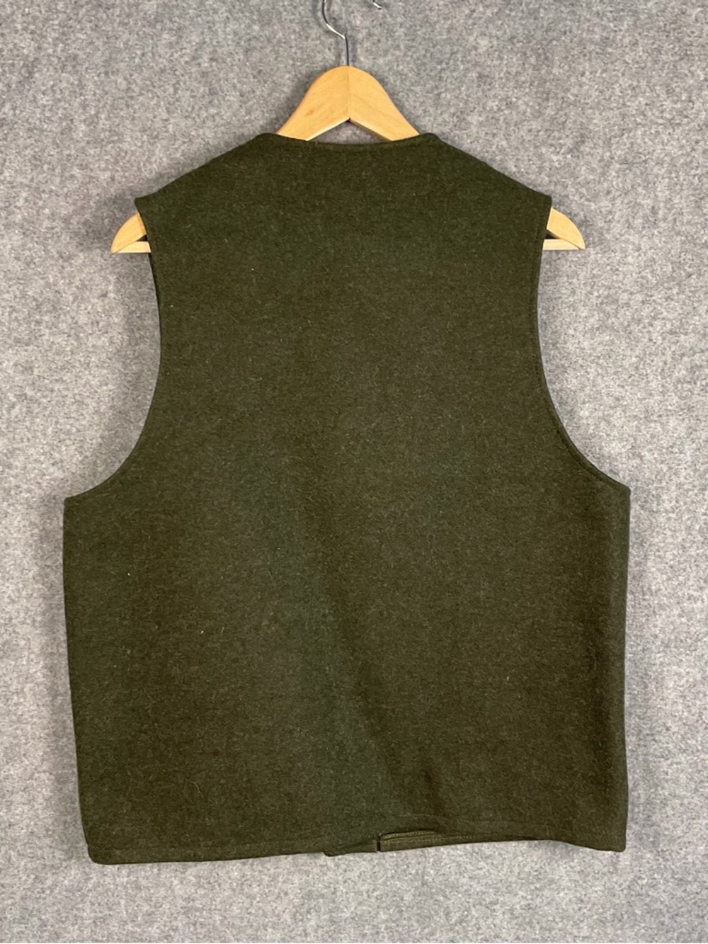 Filson Dark Olive Mackinaw Wool Button Vest - Picture 4 of 8
